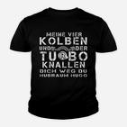 Auto-Enthusiasten Schwarzes Kinder Tshirt, Turbo Spruch für Herren