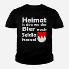 Bairisches Dialekt Kinder Tshirt Heimat & Bier Seidla