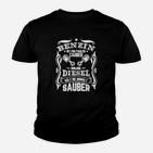 Benzin & Diesel Kinder Tshirt, Umweltbewusst Statement in Schwarz