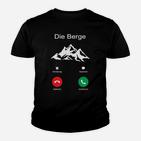 Bergsteiger Humor Kinder Tshirt mit Ruf der Berge Design, Lustiges Bergsteigen Tee