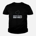 Beste Mama der Welt Schwarzes Kinder Tshirt, Muttertag Herz Design