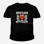 Birsfelden Wappen & Flügel Design Herren Kinder Tshirt in Schwarz