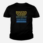 Bonus Papa Kinder Tshirt mit inspirierendem Spruch, Geschenkidee