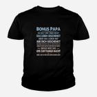 Bonus Papa Themen-Kinder Tshirt, Liebevolle Botschaft für Stiefvater