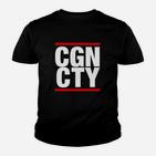 CGN CTY Kinder Tshirt in Schwarz, Urban Style mit Aufdruck in Weiß und Rot