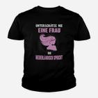 Damen Kinder Tshirt Nie Eine Niederländisch Sprechende Frau Unterschätzen, Motivierendes Design