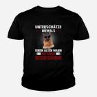Deutscher Schäferhund Unterschätze Niemals Einen Alten Mann Kinder T-Shirt