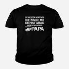 Dienstgrad Papa Lustiges Kinder Tshirt, Militär Stil Spruch