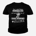 Dogo Argentino Glitzer-Hundehaar Humor Kinder Tshirt für Hundefreunde