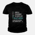 Einzelnes Veröffnetes Tauchen- Kinder T-Shirt