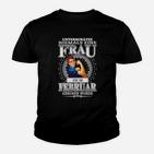 Februar Geburtstag Frau Kinder Tshirt, Schwarzes Motiv-Kinder Tshirt