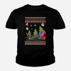 Festlicher Katzen Weihnachtspullover Kinder Tshirt, Weihnachtskatze Motiv
