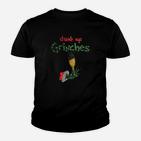 Festliches Drink Up Grinches Kinder Tshirt, Weihnachtsmotiv mit Sektglas