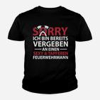 Feuerwehrmann Partner Kinder Tshirt, Lustig für Vergebene