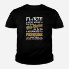 Flirte Nicht Mit Mir Kinder Tshirt, Geburtstags-Kinder Tshirt Februar Schwarz