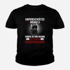 Französesche Bulldogge Unterschätze Niemals Einen Alten Mann Kinder T-Shirt