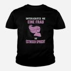 Frau, die Estnisch spricht Kinder Tshirt, Unterschätz nie Damen Tee