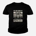 Geburtsjahr 1986 Legenden Kinder Tshirt, Retro Motto Design