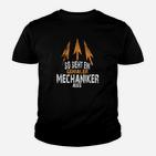 Genialer Mechaniker Aussehen Schwarzes Kinder Tshirt mit Aufdruck