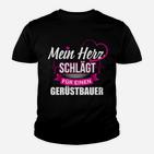 Gerüstbauer Gerüster Gerüstbau Herz Kinder T-Shirt