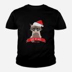 Grumpy Cat Santa Lass es Nein Festliches Kinder Tshirt, Weihnachten