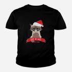 Grumpy Cat Santa Lass es Nein Festliches Kinder Tshirt, Weihnachten