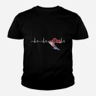 Herren Kinder Tshirt EKG Motorrad-Design, Biker Herzschlag Tee