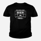 Herren Kinder Tshirt Leben ohne Bier Spruch, Humorvolles Schwarz Tee