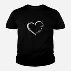 Herren Kinder Tshirt mit Herz-Doodle-Druck in Schwarz, Trendiges Design