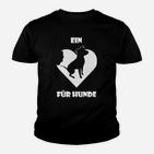 Herz Hunde Liebhaber Kinder Tshirt Schwarz, Design für Haustierfreunde