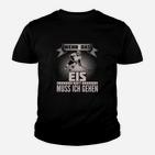 Hockey-Enthusiasten Kinder Tshirt, Eislauf Spruch Schwarzes Tee