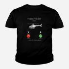 Hubschrauber Ruft an Kinder Tshirt, Lustiges Design für Piloten