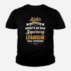Humorvolles Statement-Kinder Tshirt für Männer, Vergeben an Litauische Frau