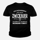 Humorvolles Zwickauer Spruch Kinder Tshirt in Schwarz, Lustiges Motiv