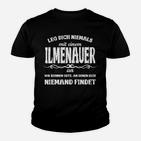 Ilmenauer Spruch Schwarzes Kinder Tshirt: Lustiges Lokalpatriot Design