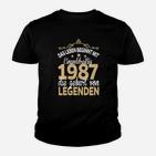 Jahrgang 1987 Legenden Kinder Tshirt, Retro Geburtstags-Kinder Tshirt für Männer