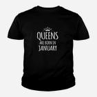 Januar Queens Werden In Januara Geboren Kinder T-Shirt