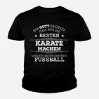 Karate vs. Fußball Lustiges Kinder Tshirt, Humorvolles Spruch-Design