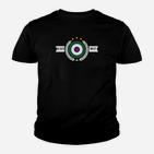 Kompass & Lorbeerkranz Schwarzes Kinder Tshirt, Navigations-Design Tee