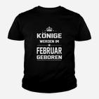 Könige Werden im Februar Geboren Kinder Tshirt, Geburtstag Tee für Männer