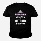 Königinnen Sind Im Oktober Geboren Kinder T-Shirt