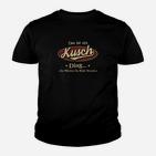 Kusch Ding Schwarzes Kinder Tshirt, Lustiges Hemd mit Aufdruck