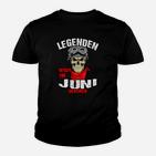 Legenden Geboren im Juni Kinder Tshirt, Schwarzes Geburtstagskind Tee