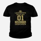Legenden Sind Am 01 November Geboren Kinder T-Shirt