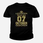 Legenden Sind Am 07 Oktober Geboren Kinder T-Shirt
