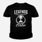 Legends Born October Kinder Tshirt, Lorbeerkranz & Pokal Design