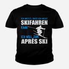 Lustiges Après-Ski Kinder Tshirt Ich kann nicht skifahren, Partyshirt für Skiurlaub