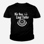 Lustiges Auto-Tuning-Fan Kinder Tshirt 'Nur Oma Liegt Tiefer', Felgen-Motiv