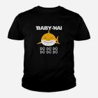 Lustiges Baby-Hai Kinder Tshirt, Liedtext-Motiv in Schwarz