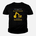 Lustiges Bagger-Kinder Tshirt für Bauarbeiter, Spruch für Rentner